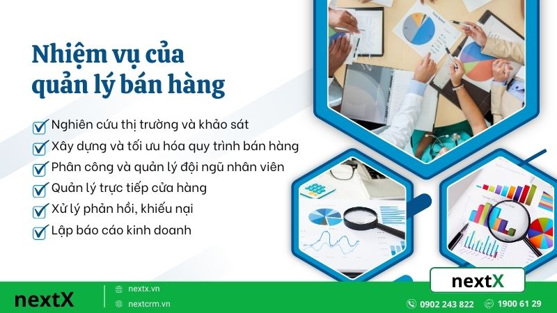 Nhiệm vụ của quản lý bán hàng cần phải nắm