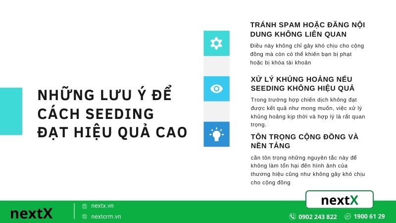 Những lưu ý để cách seeding đạt hiệu quả cao