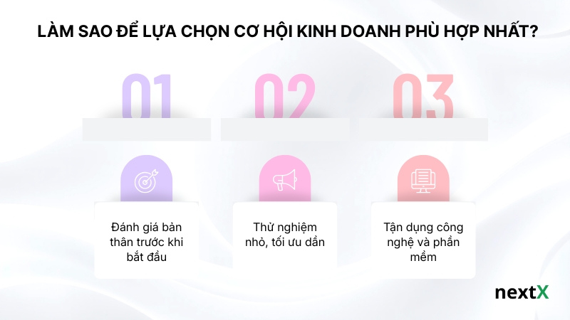 Làm sao để lựa chọn cơ hội kinh doanh phù hợp nhất?